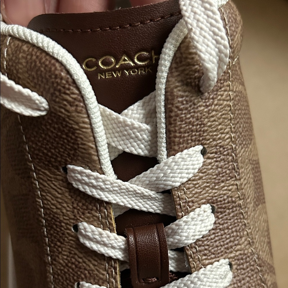Coach Women’s Brown Signature Court Sneakers - NWT
